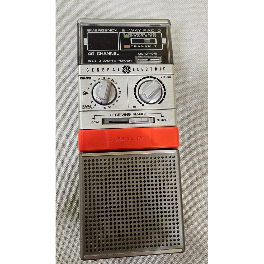 Vtg General‎ Electric GE HELP 2-Way Emergency CB Radio 40 Channel 3-5908A works